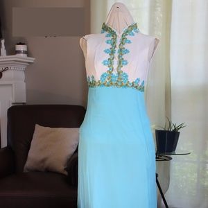 Handmade High-Neck Maxi Dress